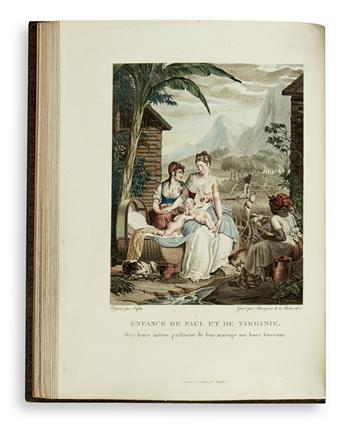 BERNARDIN DE SAINT-PIERRE, JACQUES-HENRI.  Paul et Virginie.  1806.  Quarto issue, with the plates in multiple states.